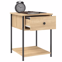 VidaXL 825846 Table de nuit et table de chevet Chêne - Vue supplémentaire 5