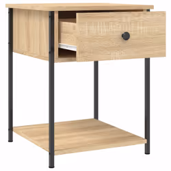 VidaXL 825846 Table de nuit et table de chevet Chêne - Vue supplémentaire 6