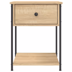 VidaXL 825846 Table de nuit et table de chevet Chêne - Vue supplémentaire 7