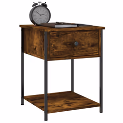 VidaXL 825848 Table de nuit et table de chevet Chêne - Vue supplémentaire 4
