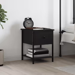 VidaXL 825853 Table de nuit et table de chevet Noir