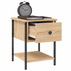 VidaXL 825855 Table de nuit et table de chevet Chêne - Vue supplémentaire 4