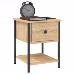 VidaXL 825856 Table de nuit et table de chevet Chêne - Vue supplémentaire 4