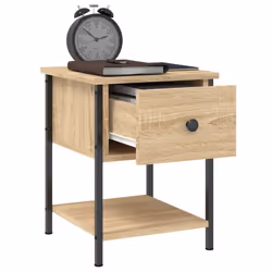 VidaXL 825856 Table de nuit et table de chevet Chêne - Vue supplémentaire 5