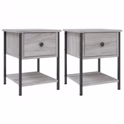 VidaXL 825860, Fer, Bois, 340 mm, 355 mm, 450 mm, 2 pièce(s)