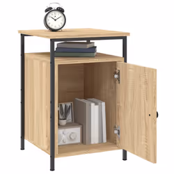 VidaXL 825866 Table de nuit et table de chevet Chêne - Vue supplémentaire 5