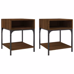 VidaXL 825882, Chêne, Fer, Bois, 400 mm, 410 mm, 500 mm, 2 pièce(s)