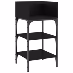 VidaXL 825884 Table de nuit et table de chevet Noir - Vue supplémentaire 4