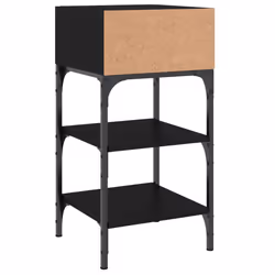 VidaXL 825884 Table de nuit et table de chevet Noir - Vue supplémentaire 7