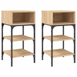 VidaXL 825886, Chêne, Fer, Bois, 350 mm, 345 mm, 700 mm, 2 pièce(s)