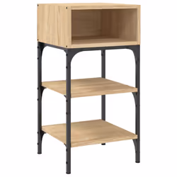VidaXL 825886 Table de nuit et table de chevet Chêne - Vue supplémentaire 4