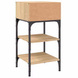 VidaXL 825886 Table de nuit et table de chevet Chêne - Vue supplémentaire 7