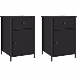 Ces tables de chevet au design élégant sont un supplément intemporel à votre décoration intérieure. Matériau durable : le boi ...
