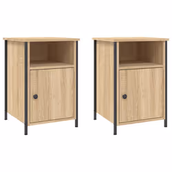 VidaXL 825916, Chêne, Fer, Bois, 400 mm, 420 mm, 600 mm, 2 pièce(s)
