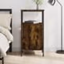 vidaXL Table de chevet chêne fumé 41x31x80 cm bois d'ingénierie
