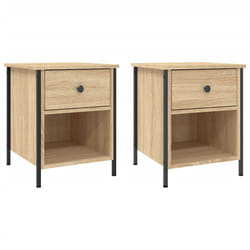 VidaXL 825936 Table de nuit et table de chevet Chêne