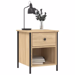 VidaXL 825936 Table de nuit et table de chevet Chêne - Vue supplémentaire 4