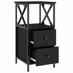 VidaXL 825943 Table de nuit et table de chevet Noir - Vue supplémentaire 5