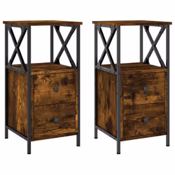 VidaXL 825948, Chêne, Fer, Bois, 340 mm, 355 mm, 700 mm, 2 pièce(s)