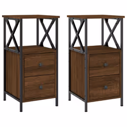 VidaXL 825952, Fer, Bois, 340 mm, 355 mm, 700 mm, 2 pièce(s)