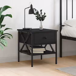 VidaXL 825953 Table de nuit et table de chevet Noir