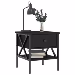 VidaXL 825953 Table de nuit et table de chevet Noir