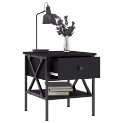 VidaXL 825953 Table de nuit et table de chevet Noir - Vue supplémentaire 4