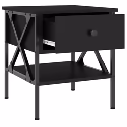 VidaXL 825953 Table de nuit et table de chevet Noir - Vue supplémentaire 6