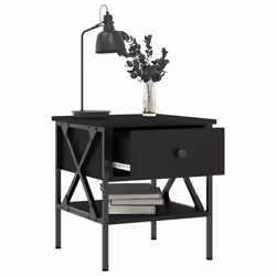 VidaXL 825954 Table de nuit et table de chevet Noir - Vue supplémentaire 4