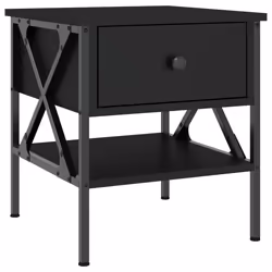 VidaXL 825954 Table de nuit et table de chevet Noir - Vue supplémentaire 5