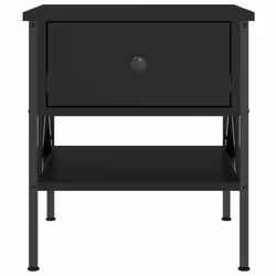 VidaXL 825954 Table de nuit et table de chevet Noir - Vue supplémentaire 6