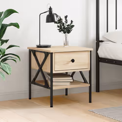 VidaXL 825955 Table de nuit et table de chevet Chêne - Vue supplémentaire 2