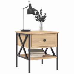 VidaXL 825955 Table de nuit et table de chevet Chêne - Vue supplémentaire 3