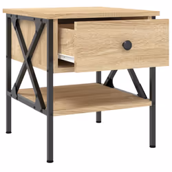 VidaXL 825955 Table de nuit et table de chevet Chêne - Vue supplémentaire 6
