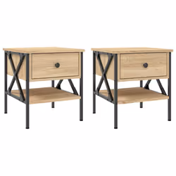 VidaXL 825956, Chêne, Fer, Bois, 400 mm, 420 mm, 450 mm, 2 pièce(s)