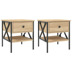 VidaXL 825956 Table de nuit et table de chevet Chêne