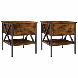 VidaXL 825958, Chêne, Fer, Bois, 400 mm, 420 mm, 450 mm, 2 pièce(s)