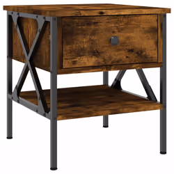 VidaXL 825958 Table de nuit et table de chevet Chêne - Vue supplémentaire 5