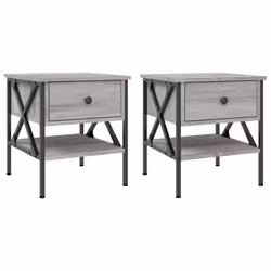 VidaXL 825960, Chêne, Fer, Bois, 400 mm, 420 mm, 450 mm, 2 pièce(s)