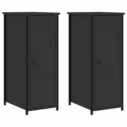 VidaXL 825964, Noir, Fer, Bois, 320 mm, 420 mm, 800 mm, 2 pièce(s)
