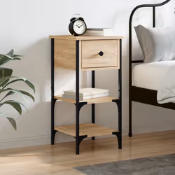 VidaXL 825975 Table de nuit et table de chevet Chêne