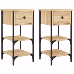 Avec un design simple et compact, ces tables de chevet s'intègrent facilement dans votre chambre à coucher ou votre salon et  ...