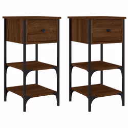 VidaXL 825982, Fer, Bois, 340 mm, 360 mm, 700 mm, 2 pièce(s)