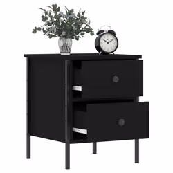 VidaXL 825983 Table de nuit et table de chevet Noir - Vue supplémentaire 4