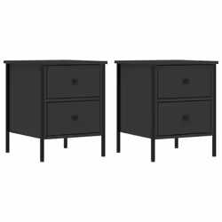 VidaXL 825984, Noir, Fer, Bois, 400 mm, 420 mm, 500 mm, 2 pièce(s)
