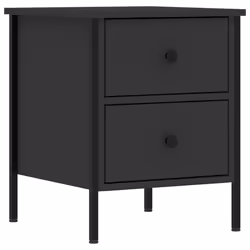 VidaXL 825984 Table de nuit et table de chevet Noir - Vue supplémentaire 5