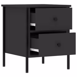 VidaXL 825984 Table de nuit et table de chevet Noir - Vue supplémentaire 7