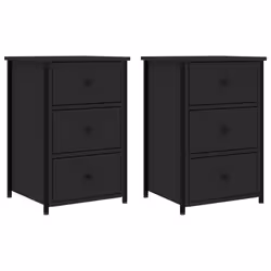 VidaXL 825994, Noir, Fer, Bois, 400 mm, 360 mm, 600 mm, 2 pièce(s)