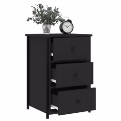 VidaXL 825994 Table de nuit et table de chevet Noir - Vue supplémentaire 4
