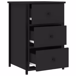 VidaXL 825994 Table de nuit et table de chevet Noir - Vue supplémentaire 7